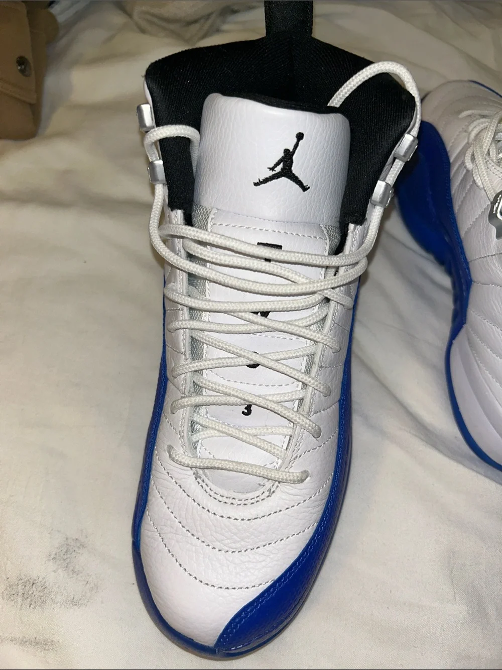 Jordan Men’s High-Top Sneakers in White and Blue